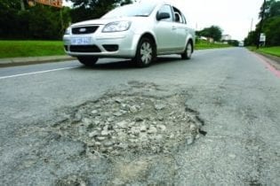 road pothole image