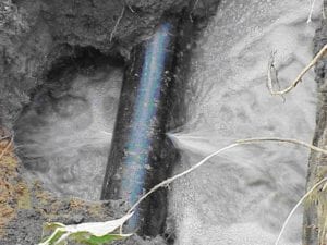 Leaking water pipe image