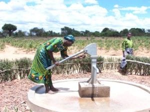 Pumping water in Tanzania