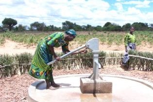 Pumping water in Tanzania