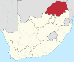 Limpopo in South Africa map image