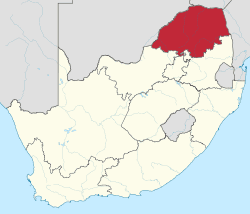 Limpopo in South Africa map image