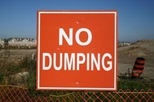 no dumping sign image