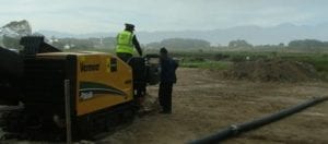 drill rig being positioned on-site image