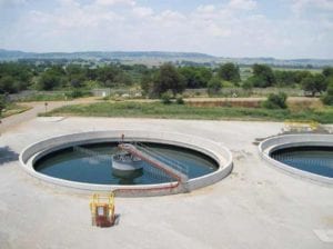 Waste water treatment works plant image