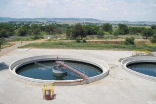 Waste water treatment works plant image