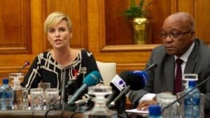 Charlize Theron and Jacob Zuma image