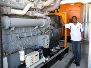 Kevin Ewers, maintenance manager, DPI Bellville generator room. 