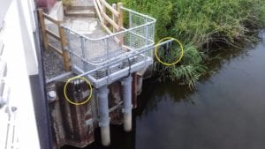 VEGAPULS WL61 sensors installed at a sluice site