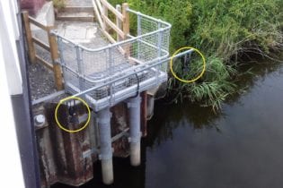 VEGAPULS WL61 sensors installed at a sluice site