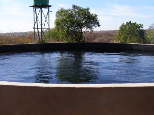 A reservoir filled with water