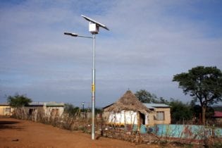 Solar powered street lights