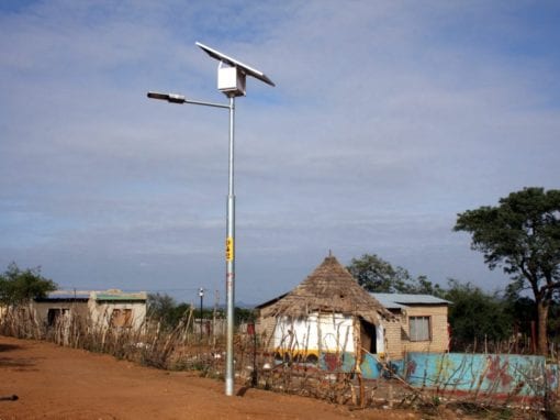 Solar powered street lights