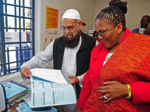 Gauteng Transport MEC, Ismail Vadi and Transport Minister Dipuo Peters.