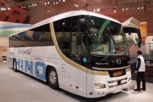 An example of Hino's hybrid bus. Picture: Hino