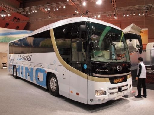 An example of Hino's hybrid bus. Picture: Hino
