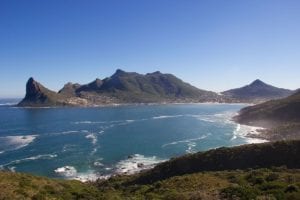 Hout Bay beach in Cape Town.
