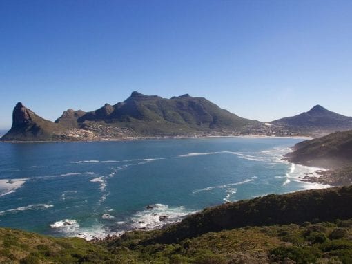 Hout Bay beach in Cape Town.