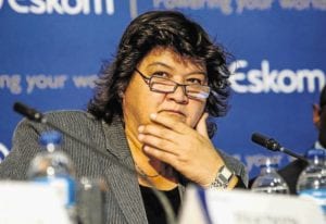 Public Enterprises Minister Lynne Brown.