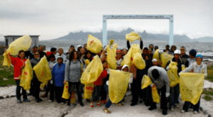 Volunteers for International coastal clean up day 2017 on Robben Island