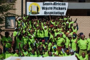 Members of the South African Waste Pickers association