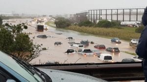 Traffic on the N2 at the old airport at Isipingo. Picture Bluff Community WhatsApp