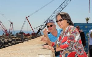 City of Cape Town executive mayor, Patricia de Lille visiting the site of the new desalination plant Photo: City of Cape Town