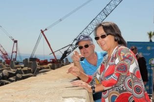 City of Cape Town executive mayor, Patricia de Lille visiting the site of the new desalination plant Photo: City of Cape Town