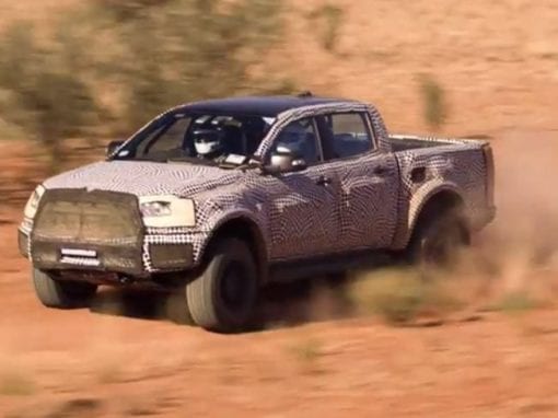 Ford ranger raptor during testing