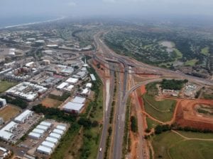 Overview of Mt Edgcombe Interchange