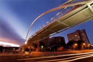 The award winning Markgraaf pedestrian bridge, Bloemfontein