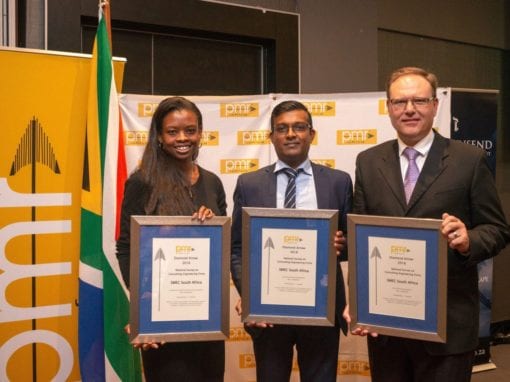 Accepting the winning certificates on behalf of SMEC South Africa were, L – R: Bongani Mthombeni-Möller, Strategic Business Development Executive and Gauteng South Regional Manager; Kresen Manicum, KZN Regional Manager and Executive Board Member; and Andre van der Walt, Gauteng North Regional Manager and General Manager Energy and Resources Africa Division.Body Content