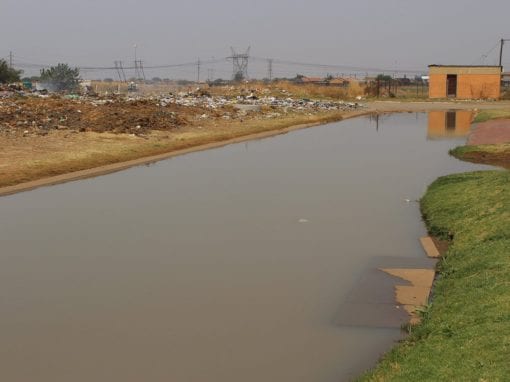 Sewage floods Mongau Street in Tshepiso, Sharpeville, in Emfuleni Local Municipality