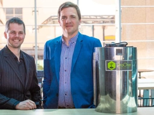 South Australian entrepreneurs Lewis Dunnigan and Benjamin Morton have invented a compost device that will turn organic waste into fertilizer within a matter of hours.