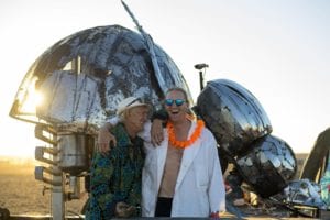 The inventor Pierre Pretorius (left) and project director Jeffrey Barbee in front of the Beetle. 