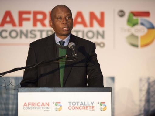 Executive Mayor Herman Mashaba at the African Construction and Totally Concrete Expo 2018