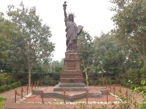 Statue of Liberty Seven Wonders of the World Park. Photo Credit: ANI Twitter