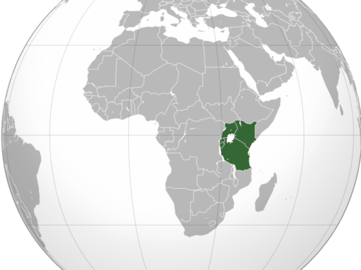 East Africa indicated on a globe