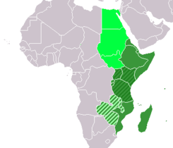 East Africa map image