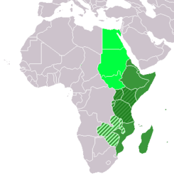 East Africa map image