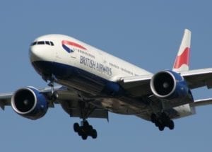 British Airways plane image