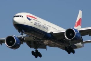 British Airways plane image