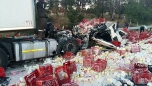 Dairy truck crash