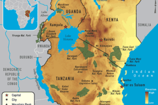 East Africa map image