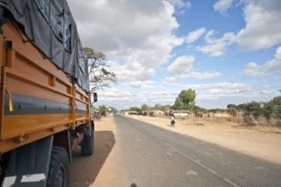 Truck stop in Africa