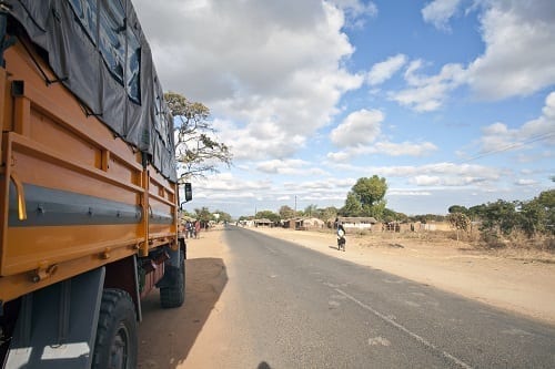 Truck stop in Africa