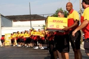 DHL express pizza delivery image