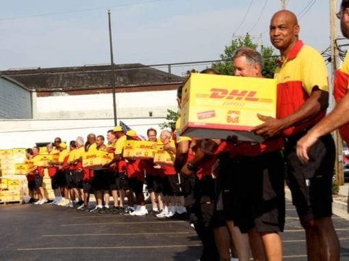 DHL express pizza delivery image