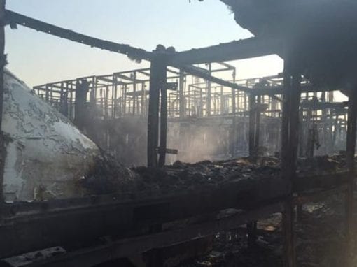 Isando container fire