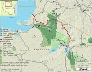 Kenya-tanzania map